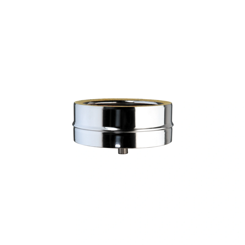 Purge avec récupérateur de condensats inox 316L double paroi isolé Ø 300mm pour conduit de cheminée.