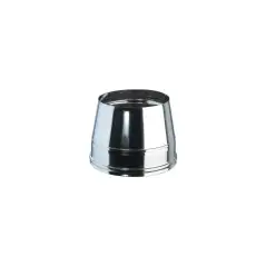 Cône de finition inox 316L double paroi isolé Ø 300mm pour sortie de cheminée.