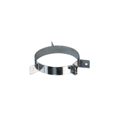 Bride de haubanage inox 316L double paroi isolé Ø 300mm pour sortie de cheminée.