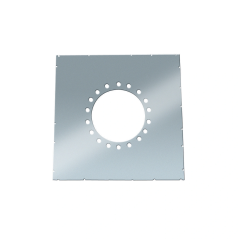 Plaque d'écart au feu ventilée avec perforations pour conduit inox double paroi isolé Ø 300mm.