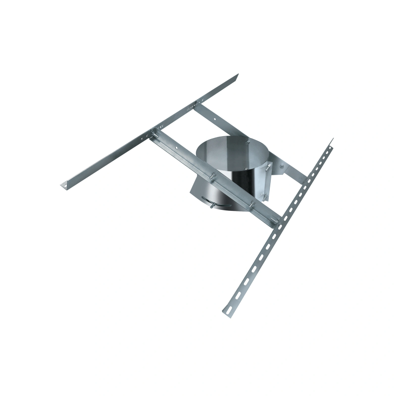 Support au toit galvanisé renforcé pour conduit inox double paroi isolé Ø 300mm.