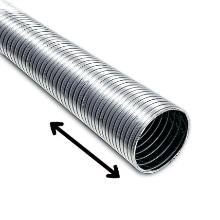 Tubage flexible inox 316L double peau pour cheminée Ø 80mm
