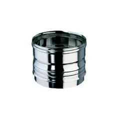 Raccord de transition mâle en inox pour jonction entre tube rigide et gaine flexible Ø 150mm.
