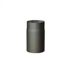 Tuyau de fumée droit 50cm noir en acier 2mm diamètre 150mm pour raccordement chaudière.