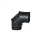 Coude 90° avec Trappe de Visite Noir - Acier 2mm (Ø 150mm)
