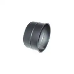 Raccord mural de cheminée noir en acier 2mm diamètre 150mm pour finition de tubage.