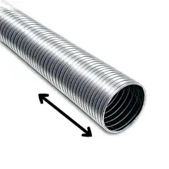 Tubage flexible inox 316L double peau pour cheminée Ø 130mm