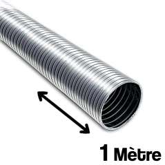 Tubage flexible inox Ø 130mm - longueur 1 mètre.