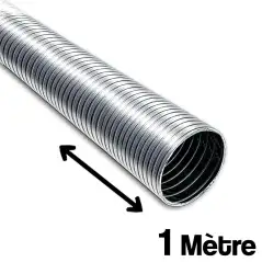 Tubage Flexible Inox 316L Double Peau Ø 200mm - Vendu au mètre