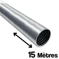 Couronne de tubage flexible inox Ø 300mm - longueur 15 mètres.