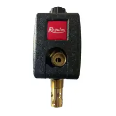 Soupape de sécurité thermique double effet Regulus DBV1 filetée G3/4" (20x27mm) avec sa coque d'isolation.