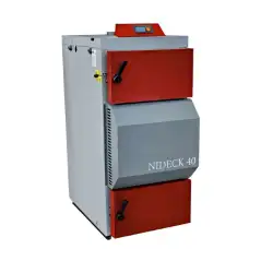 Chaudière Bois Bûche à Gazéification NIDECK 40 kW classe 5 de face