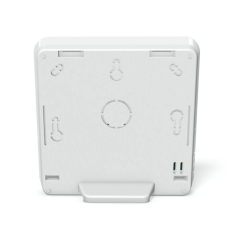 Platine arrière de fixation murale du thermostat d'ambiance avec ergots de verrouillage.