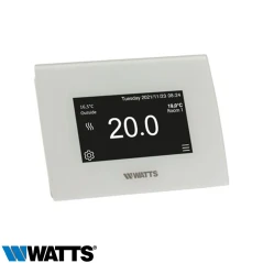 Unité centrale tactile couleur 4,3 pouces Watts BT-CT03 RF blanche avec connectivité WiFi.