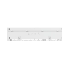 Face arrière du contrôleur de plancher chauffant avec clips de fixation pour rail DIN.