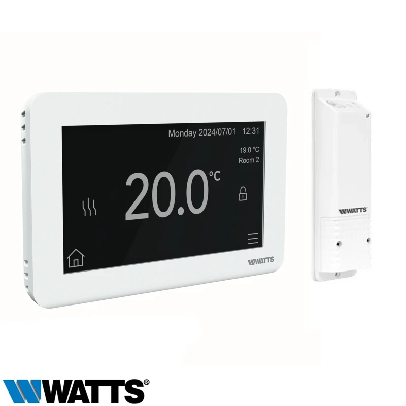 Kit Smart Thermostat Connecté WiFi Watts BTK-ST03 RF Blanc + Récepteur - WATTS Vision System
