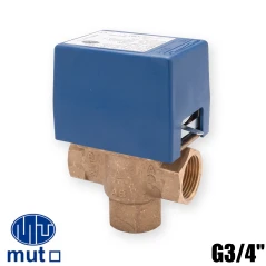 Vanne de zone motorisée 3 voies MUT filetée G3/4" (20x27mm) femelle avec servomoteur 230V.