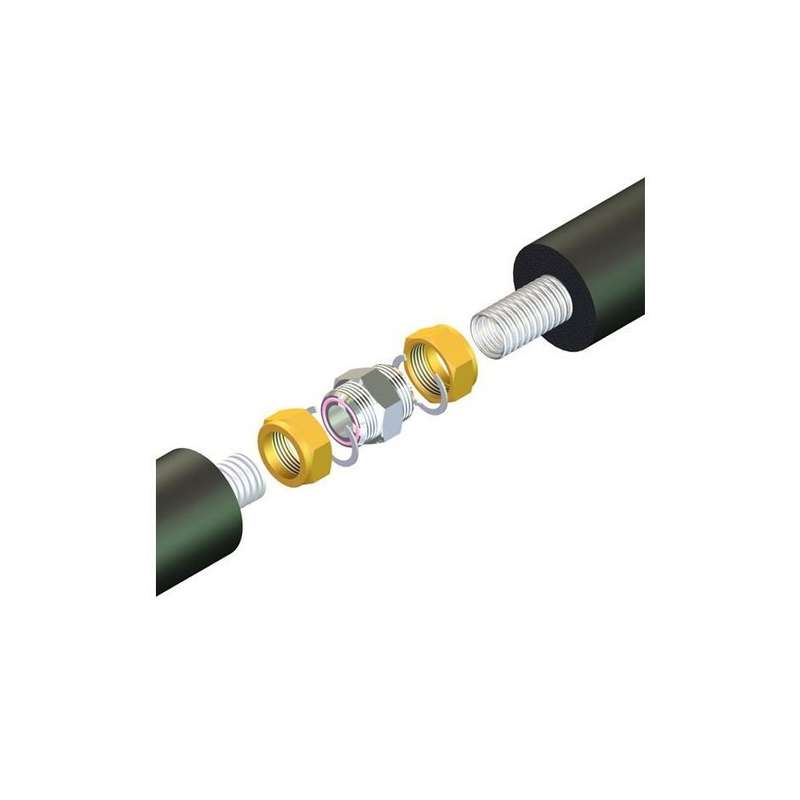 Raccord double pour tube inox DN20