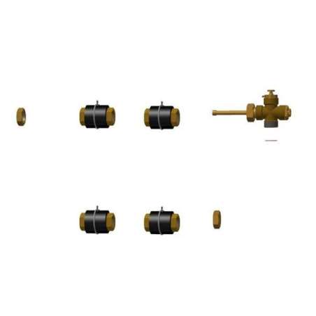 Ensemble raccordement 3 panneaux solaires