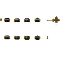 Ensemble raccordement 5 panneaux solaires