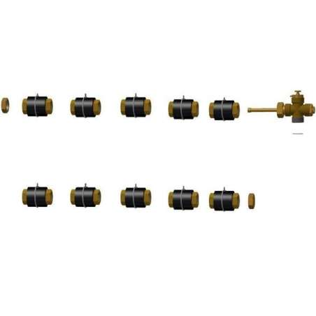 Ensemble raccordement 6 panneaux solaires