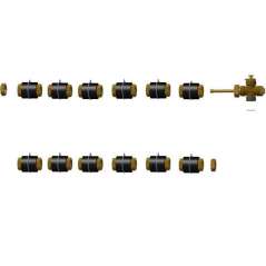 Ensemble raccordement 7 panneaux solaires