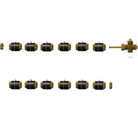 Ensemble raccordement 7 panneaux solaires