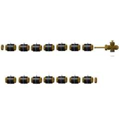 Ensemble raccordement 8 panneaux solaires