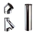 Cheminée Inox Simple Paroi 130mm