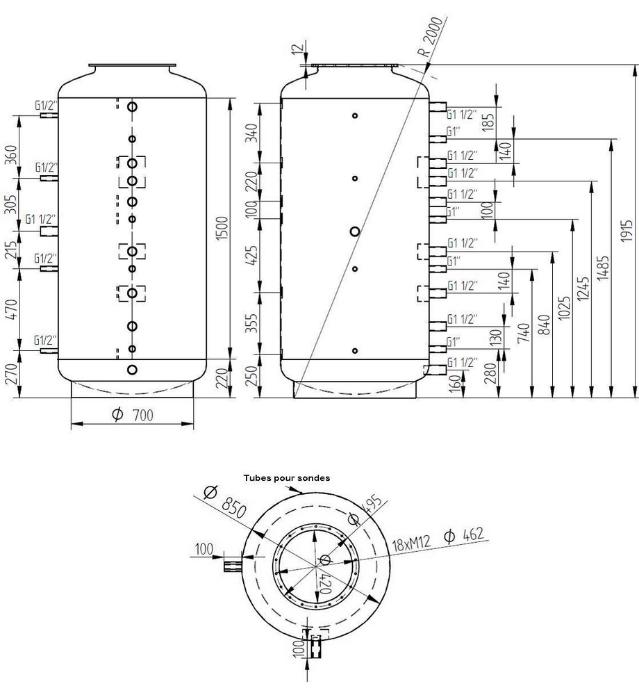 ballon tampon NIOX 1000 litres