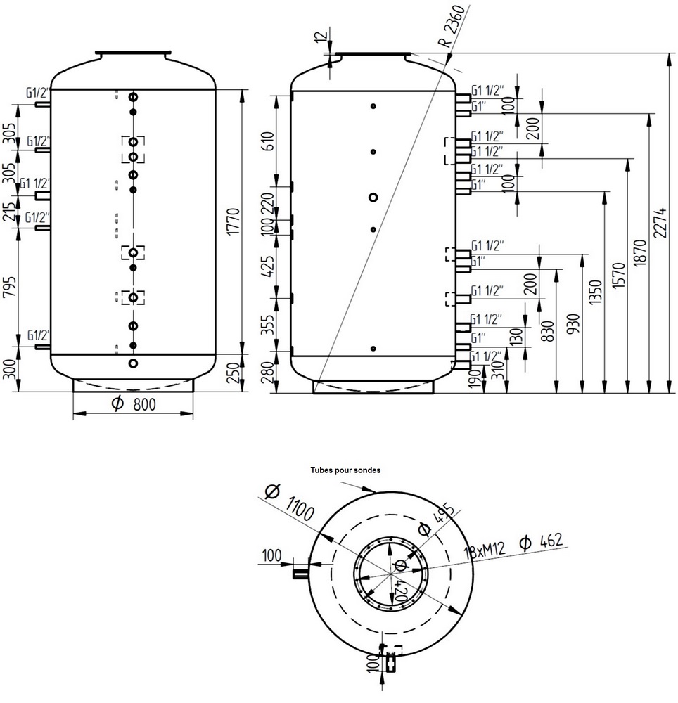 ballon tampon NIOX 2000 litres