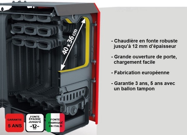 Chaudière bois bûche fonte S